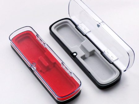 Wholesale Hair Flip Top Magnet Box Plastic Transparent Pen Case Supply