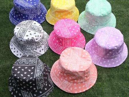 Wholesale 2023 Summer New Cashew Flower Polyester Bucket Hat Online Sale