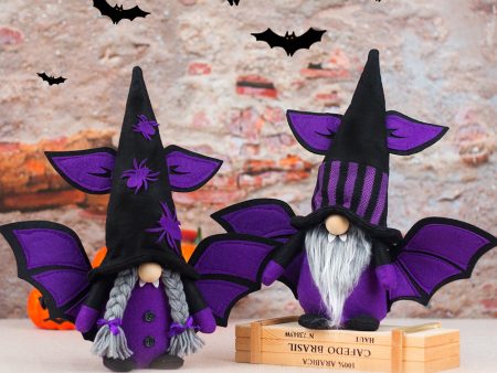 Wholesale Bat Vampire Faceless Old Man Wings Halloween Dwarf Cloth Doll Hot on Sale