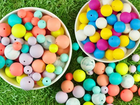 Wholesale 100PCS Round Colorful Silicone Beads Cheap