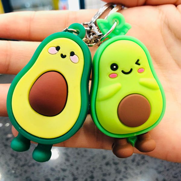 Wholesale 10PCS PVC Cartoon Stereo Kiwi Keychain For Discount