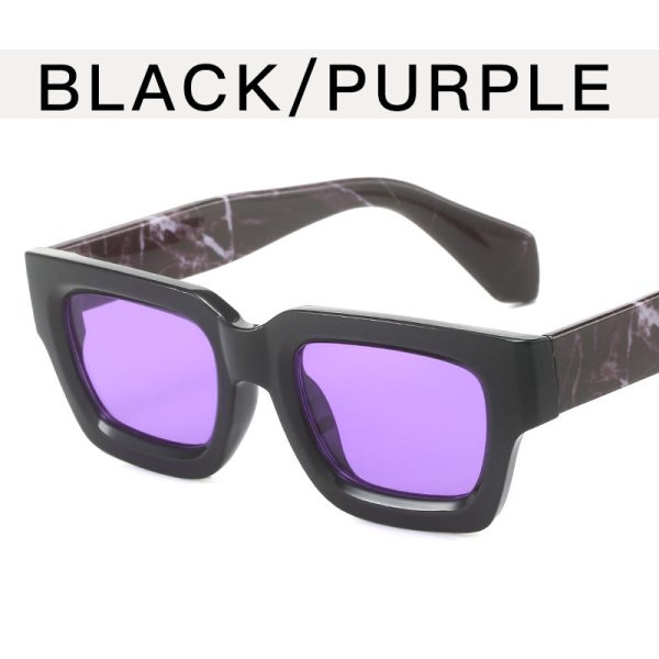 Wholesale Small Square Frame Concave Wide Leg PC Sunglasses Fashion