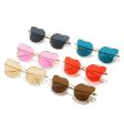 Wholesale Cat Eye Metal Hollow PC Sunglasses Cheap