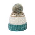 Wholesale 2023 Autumn and Winter New Blended Stitching Striped Plaid Knitted Hat Twist Plus Velvet Thickened Warm Woolen Cap For Sale