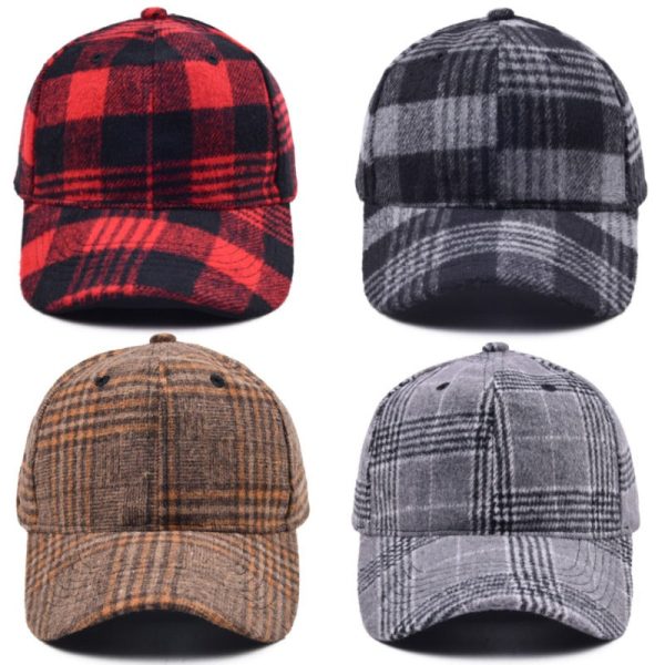 Wholesale Christmas Plaid Baseball Caps Supply