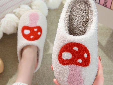 Wholesale Mushroom Warm Winter Soft Bottom Thick Non-slip Cotton Slippers Online Sale