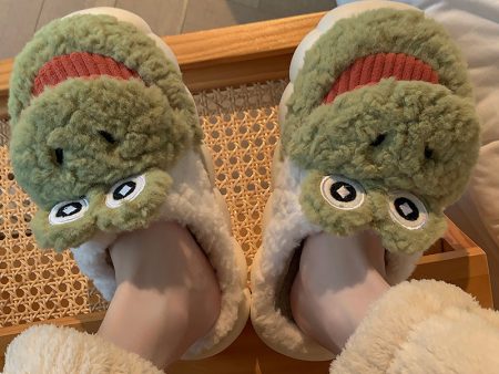 Wholesale Cartoon Cotton Autumn Winter Men s Non-slip Thick Bottom Indoor Cotton Shoes Slippers Fashion