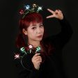 Wholesale 10pcs PS Christmas LED Lights, Bells, Hair Bands on Sale