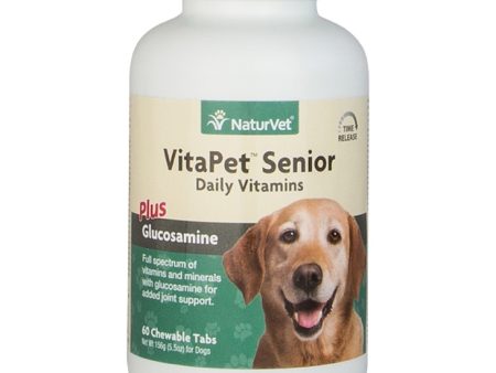 NaturVet VitaPet™ SENIOR Daily Vitamins Plus Glucosamine Chewable Tablets 60ct Online Hot Sale