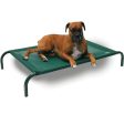 15% OFF: Coolaroo Elevated Knitted Fabric Pet Bed - Green Hot on Sale