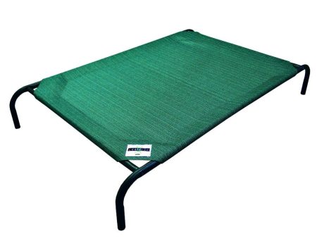 15% OFF: Coolaroo Elevated Knitted Fabric Pet Bed - Green Hot on Sale