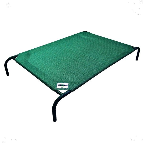 15% OFF: Coolaroo Elevated Knitted Fabric Pet Bed - Green Hot on Sale