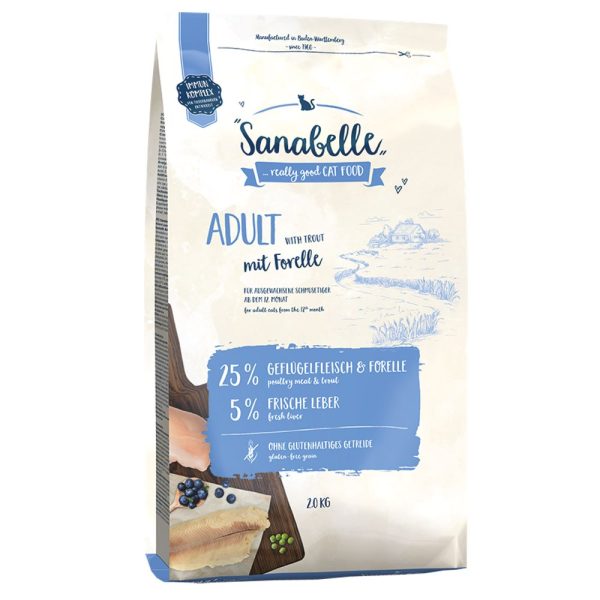 $10 OFF 2kg (Exp 22May25) FREE TREATS : Sanabelle Adult With Fine Trout Dry Cat Food Online Sale